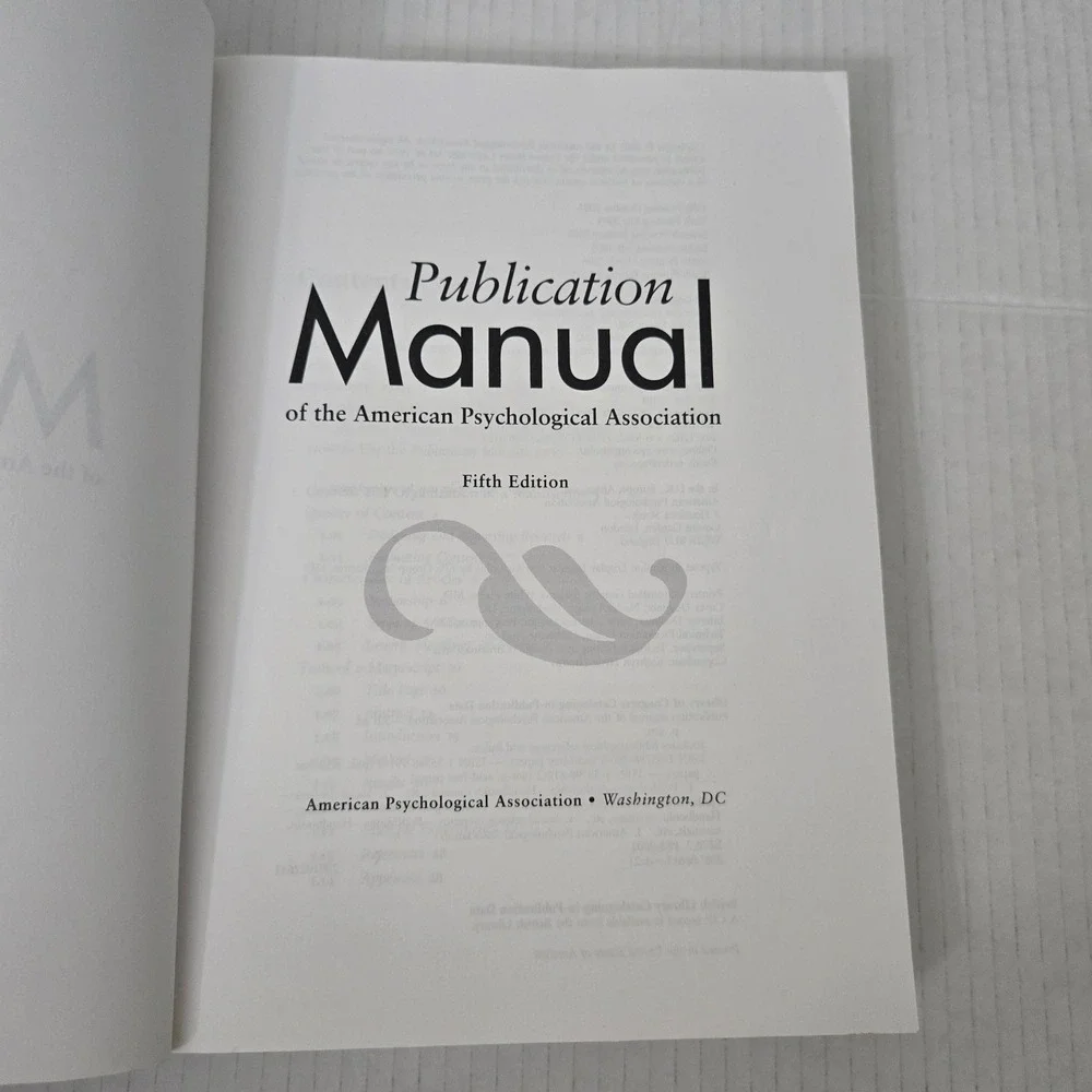 Vintage APA Publication Manual 5th Edition American Psychological Assoc USA Made